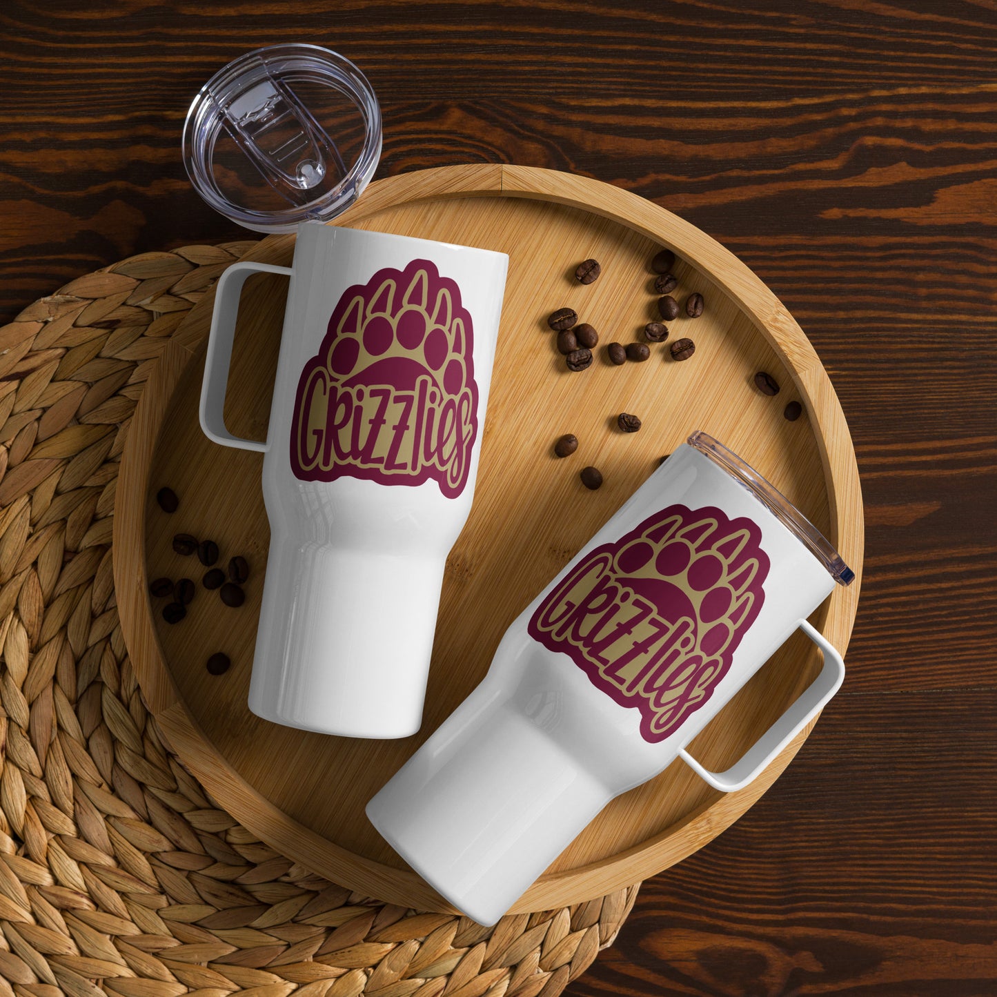 "Grizzlies" Travel mug with a handle