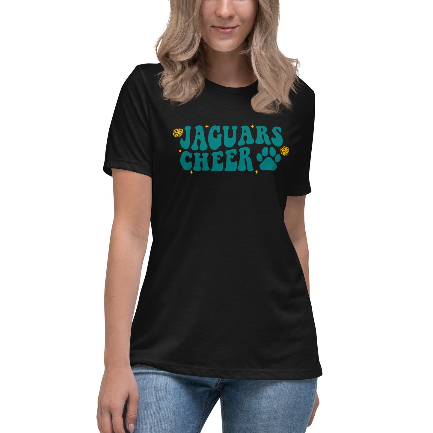 "Jaguars Cheer" Women's Relaxed T-Shirt