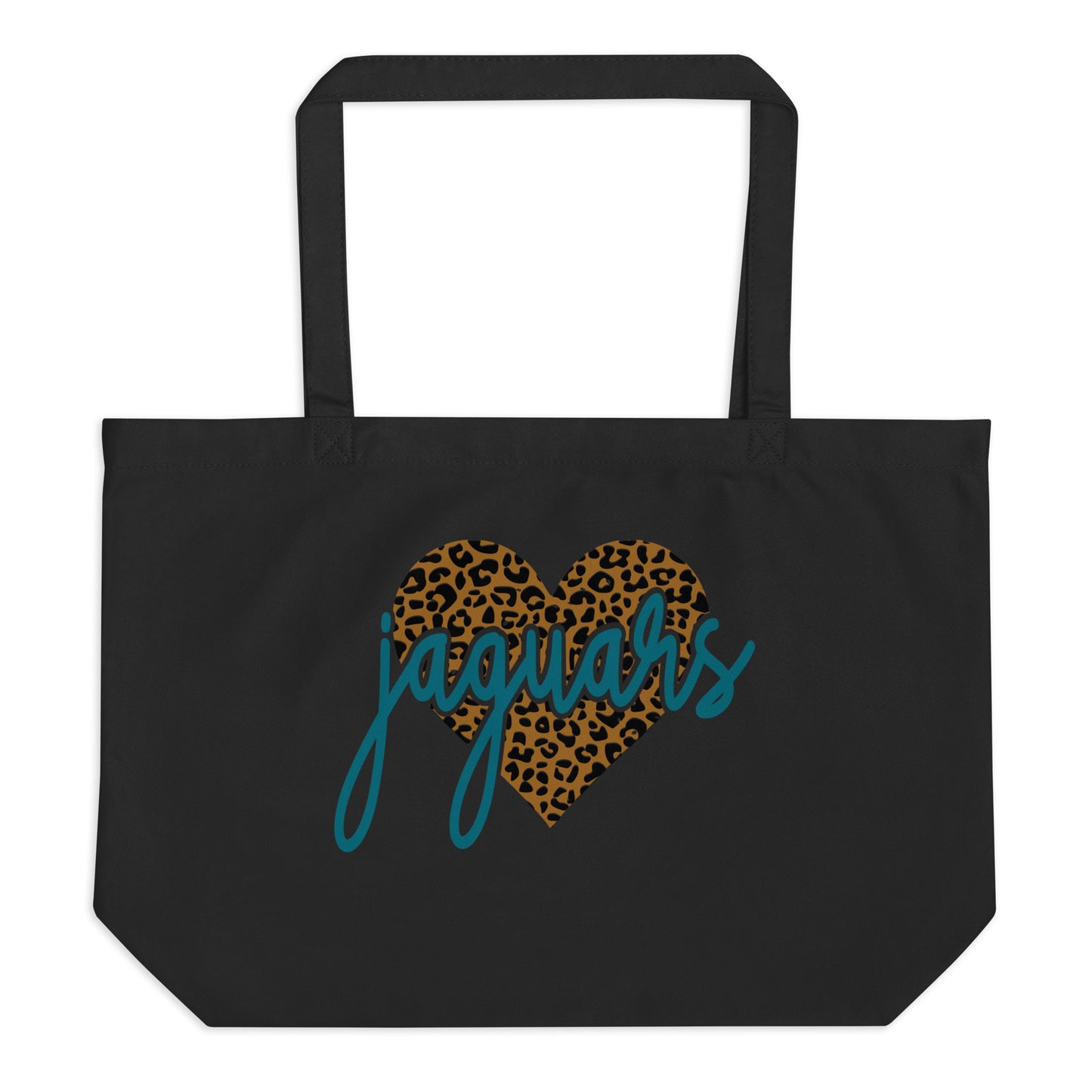 "Jaguar Heart" Large organic tote bag