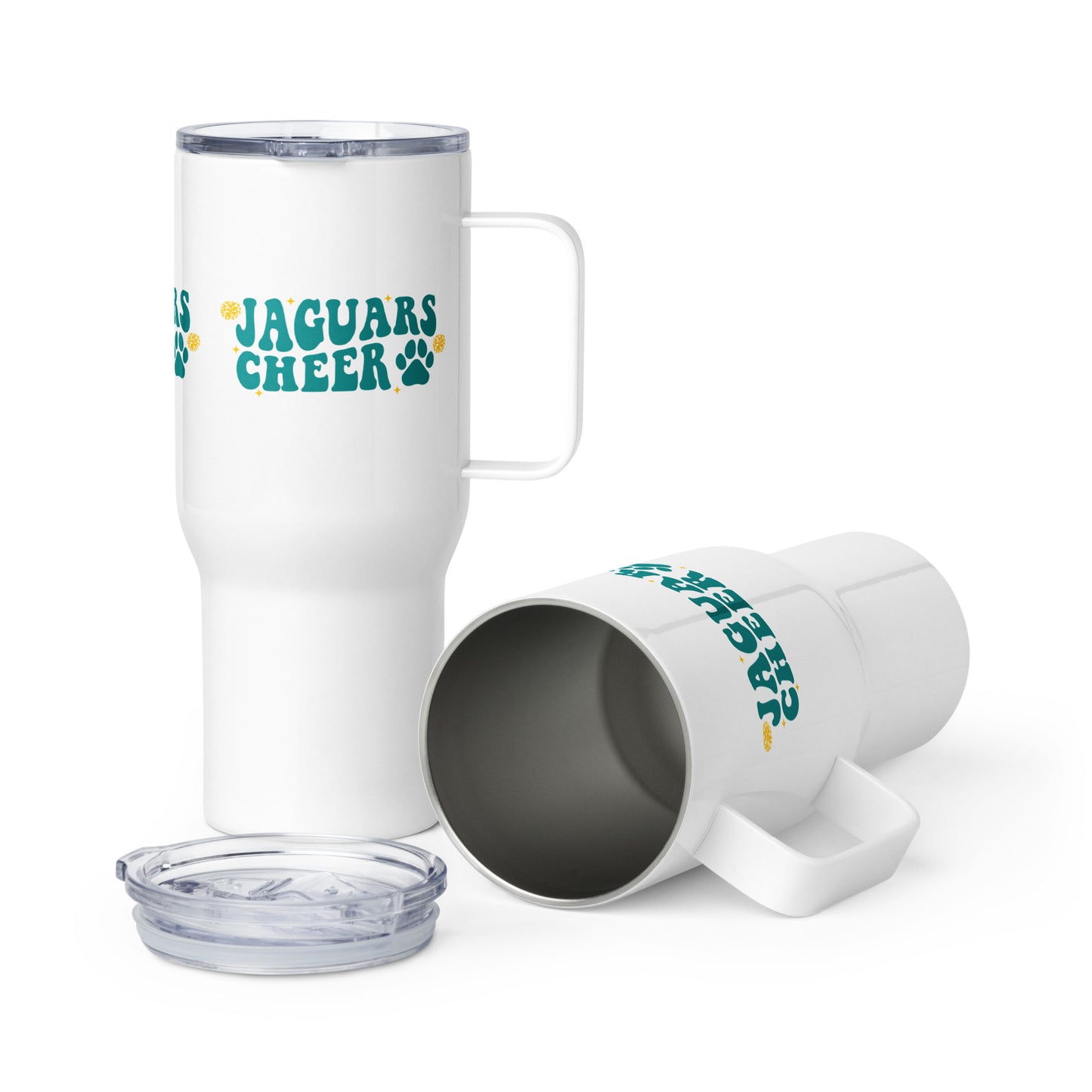 "Jaguar Cheer" Travel mug with a handle