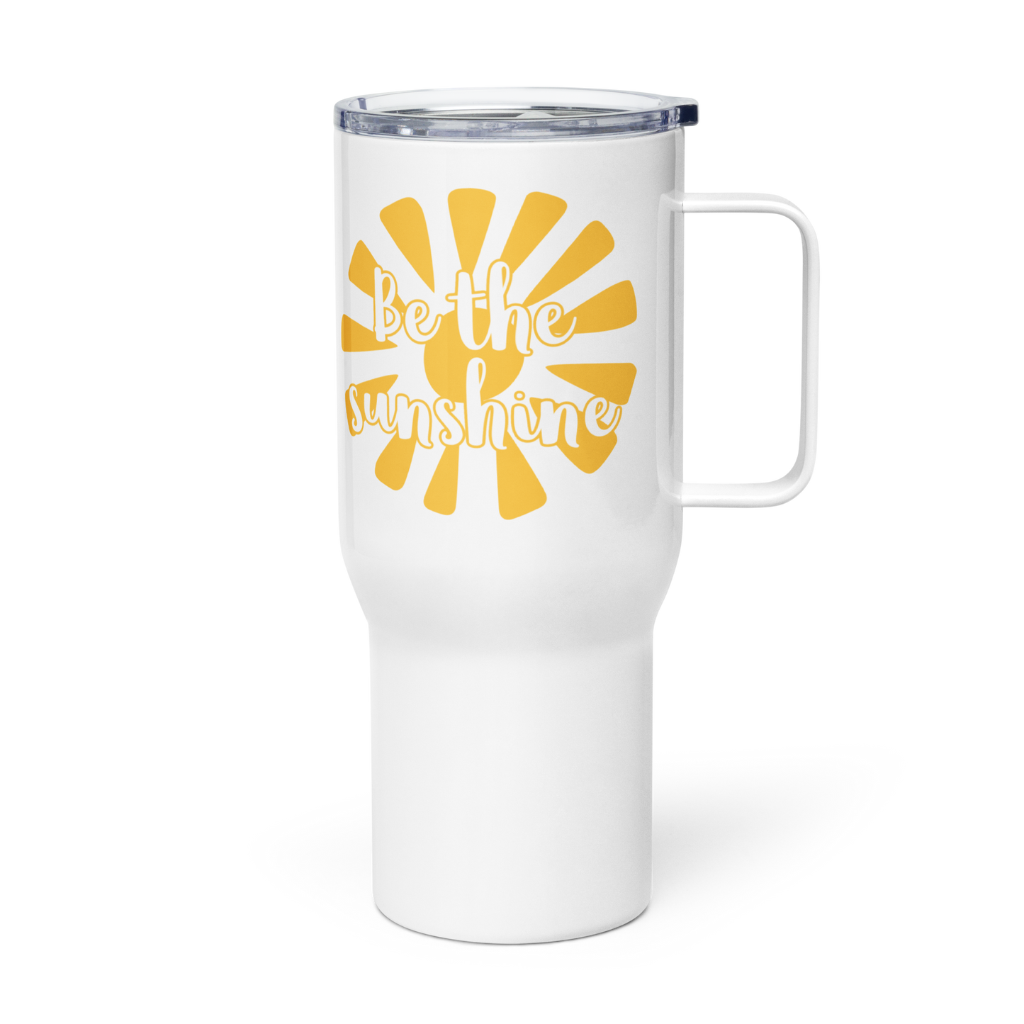 Travel mug with a handle