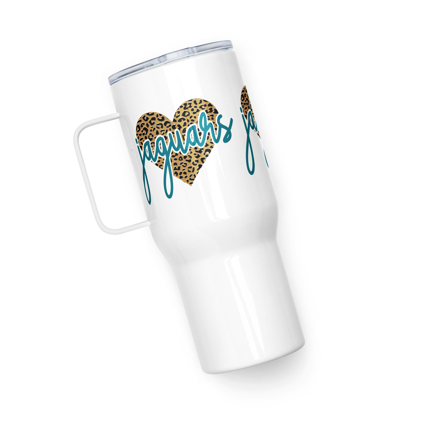 "Jaguar Heart" Travel mug with a handle