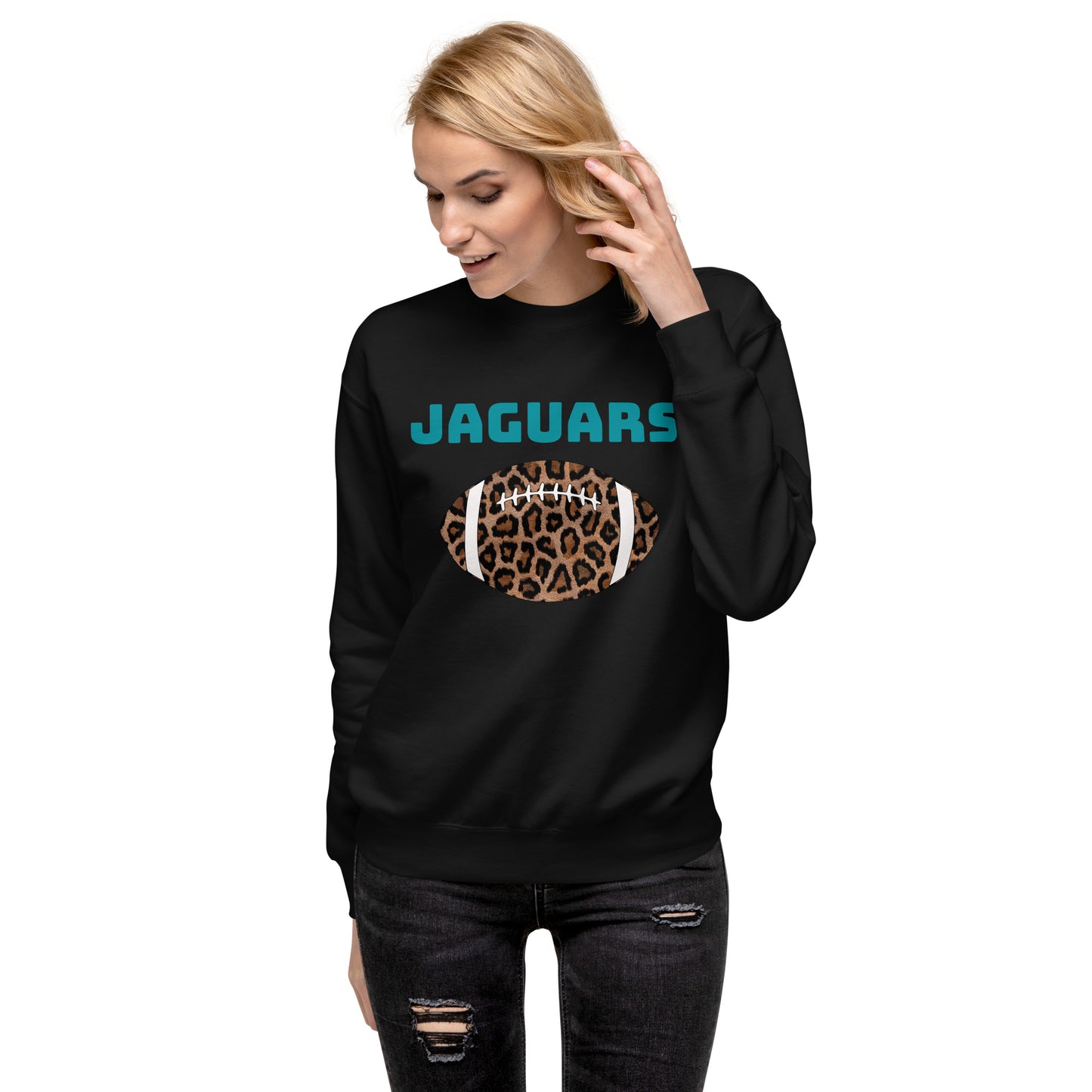 "Custom JAGUAR Print Football" Unisex Premium Sweatshirt