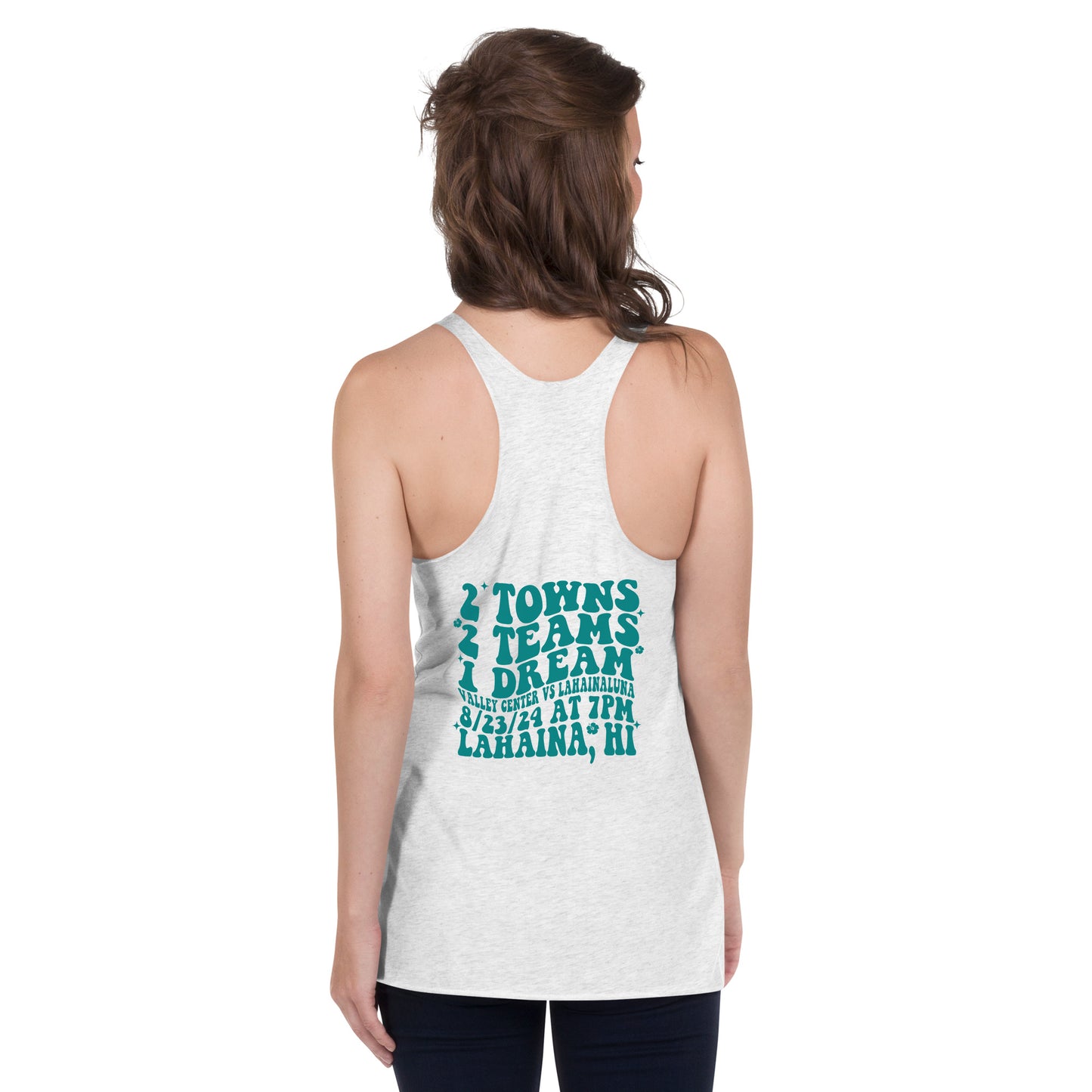 "Jags Football with Flower" Women's Racerback Tank