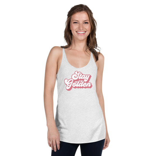 "Stay Golden" Women's Racerback Tank