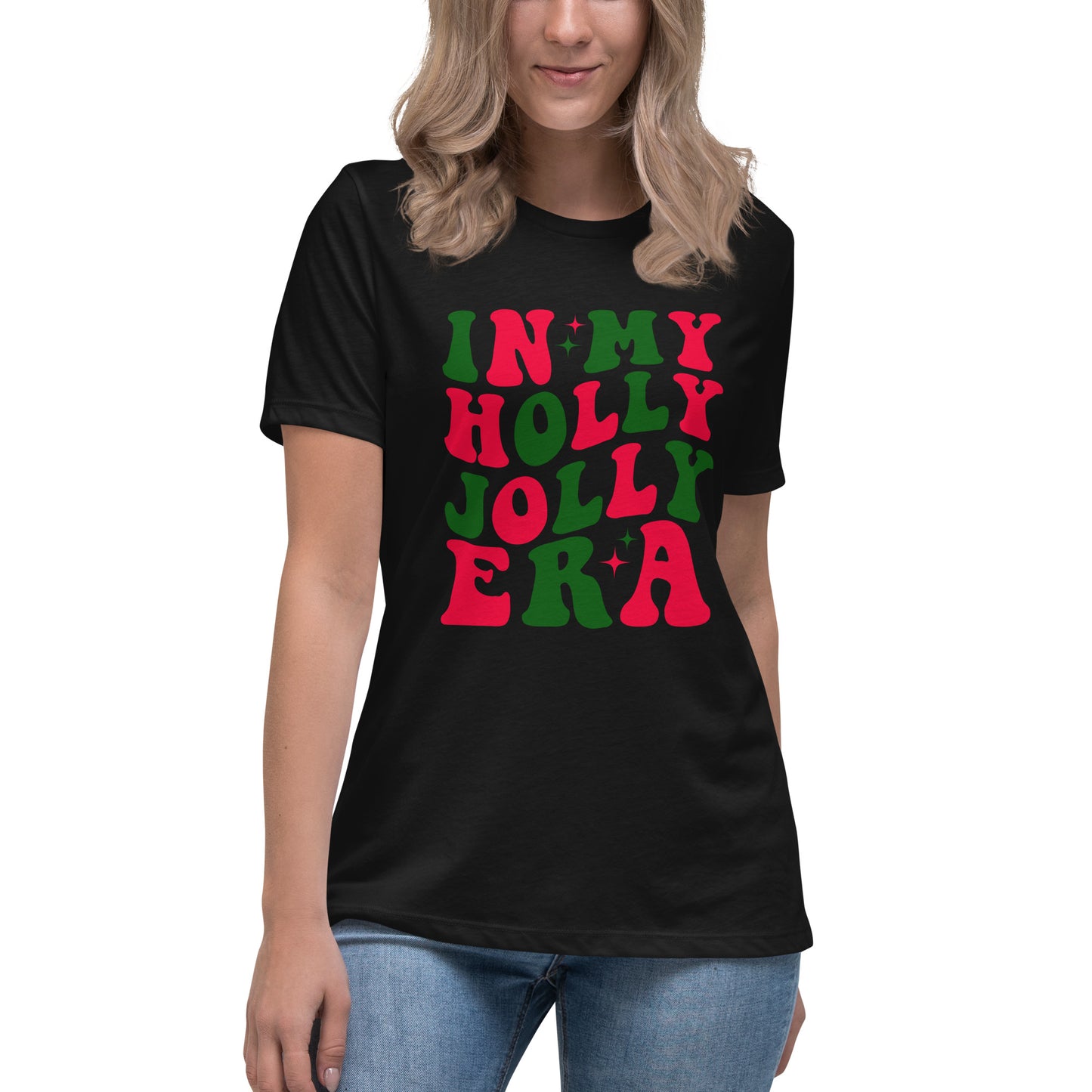 "In My Holly Jolly Era" Women's Relaxed T-Shirt