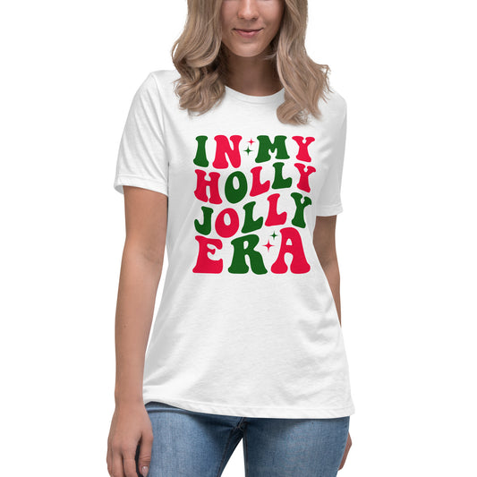 "In My Holly Jolly Era" Women's Relaxed T-Shirt