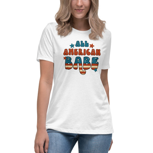 "All American Babe" Women's Relaxed T-Shirt