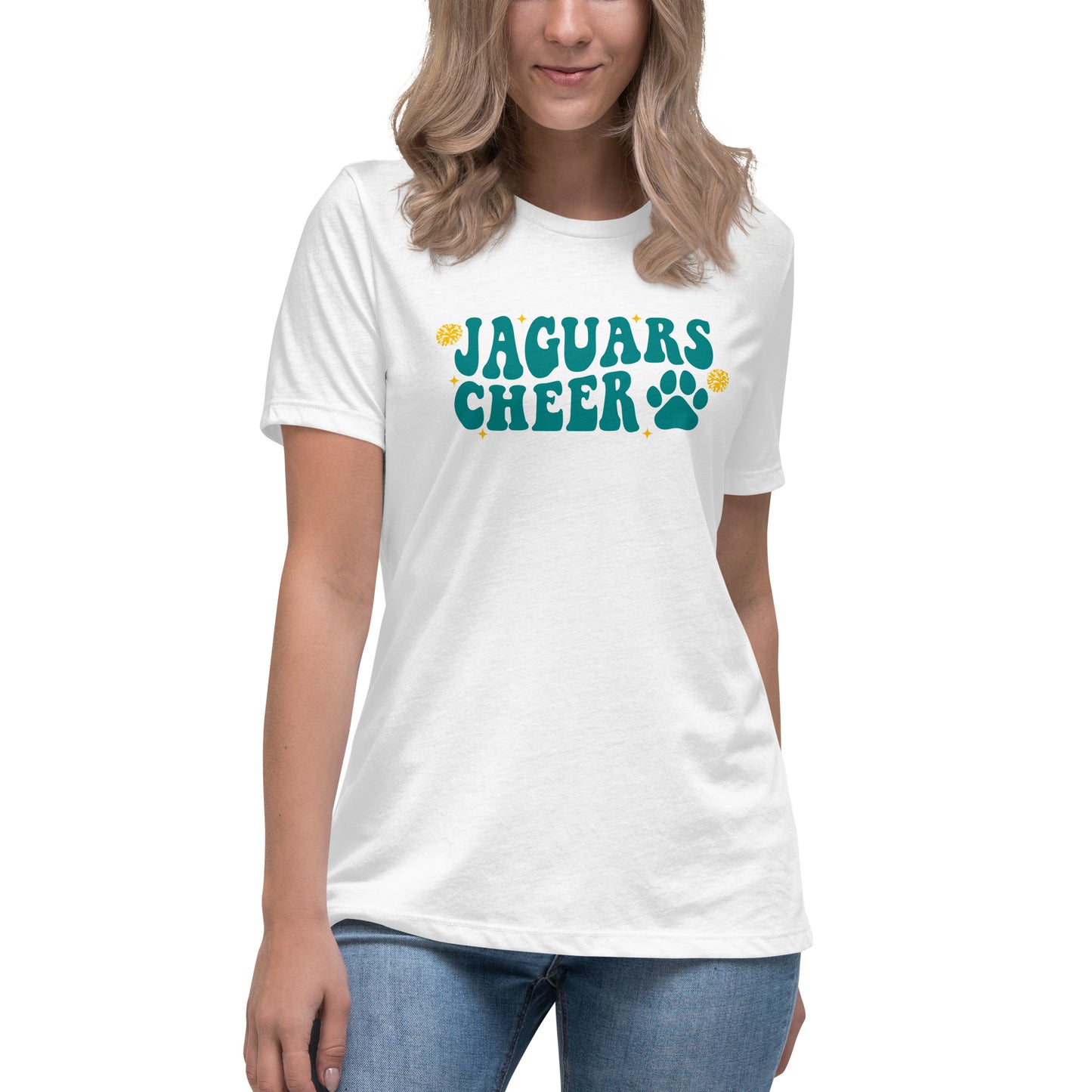 "Jaguars Cheer" Women's Relaxed T-Shirt