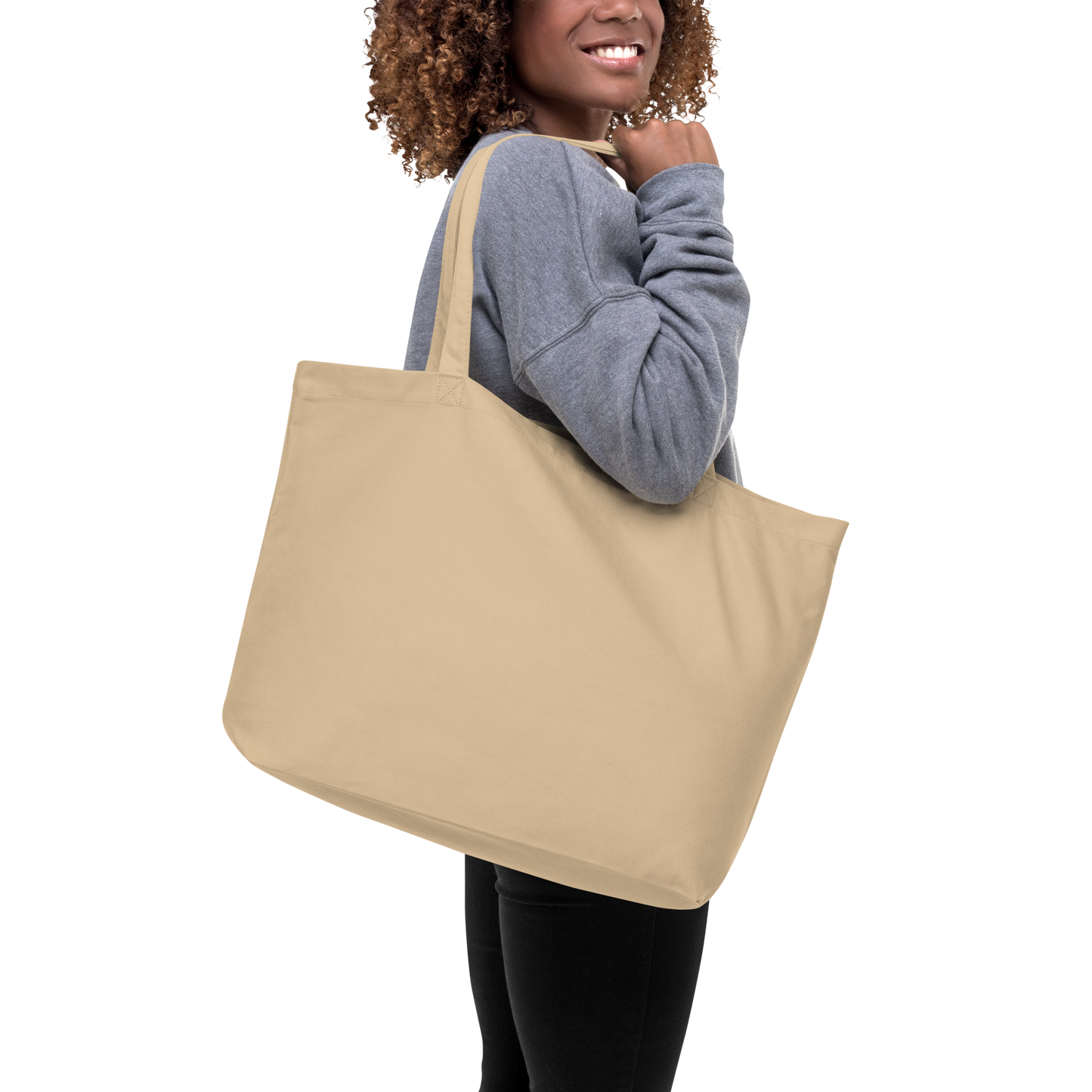 "Here Comes the Sun" Large organic tote bag